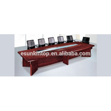 Conference table wood finishing, Single layer desk for office meeting room (T02)